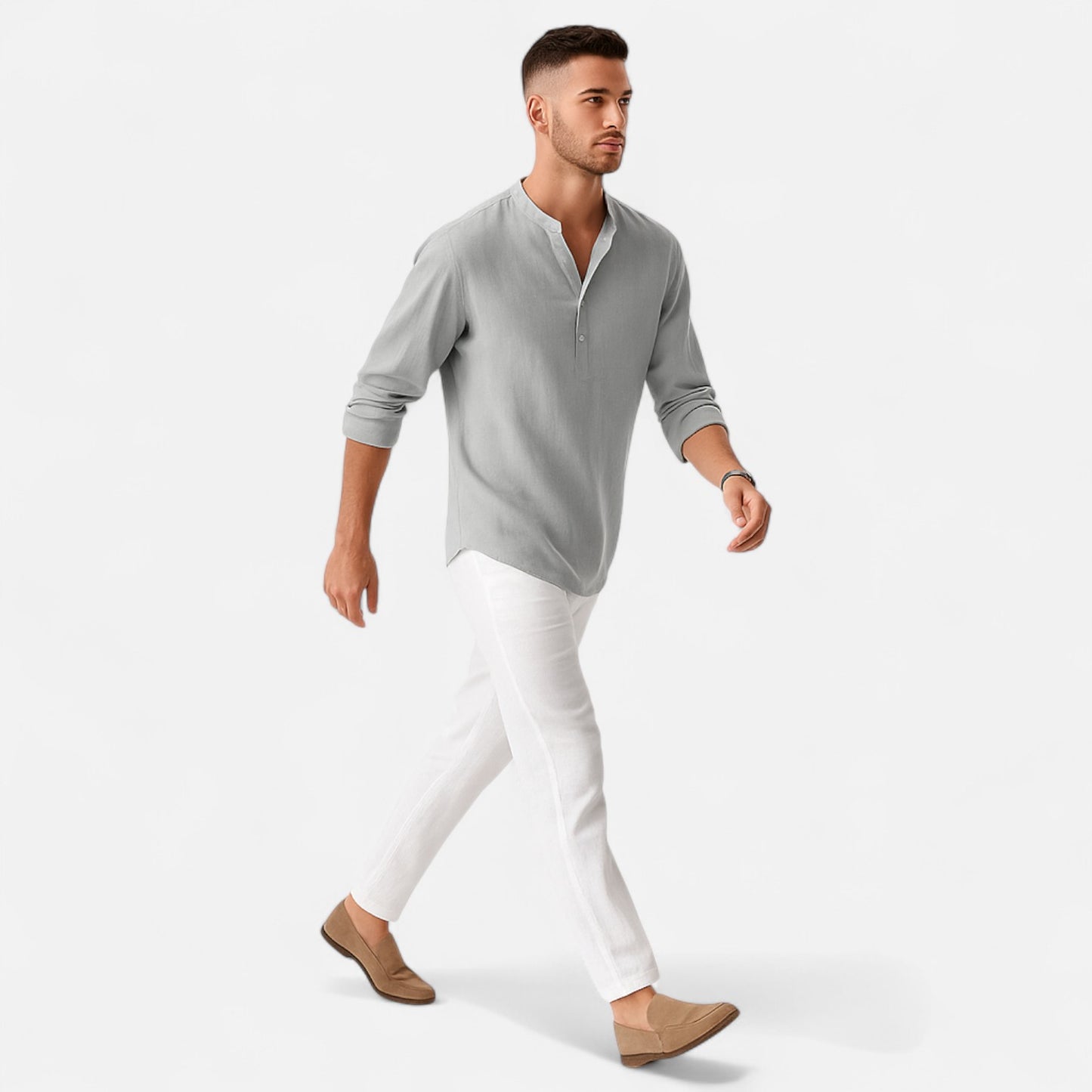 Elanclo | Men’s Heritage Polo in Breathable Linen