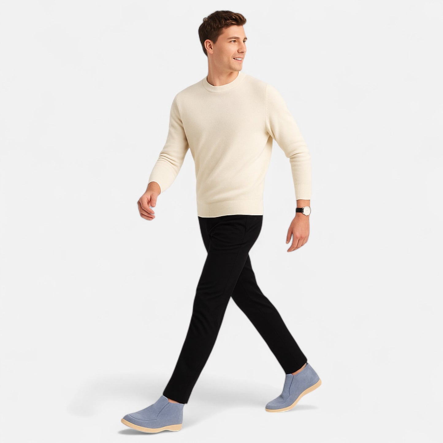 Elanclo | Men’s High Suede Slip-On Loafers