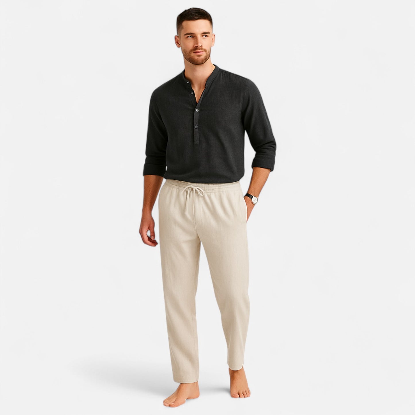 Elanclo | Men’s Heritage Linen Slim Trousers