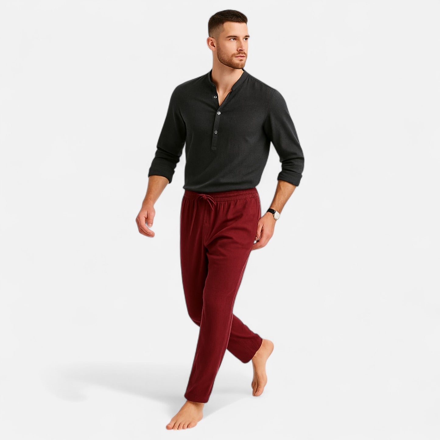 Elanclo | Men’s Heritage Linen Slim Trousers