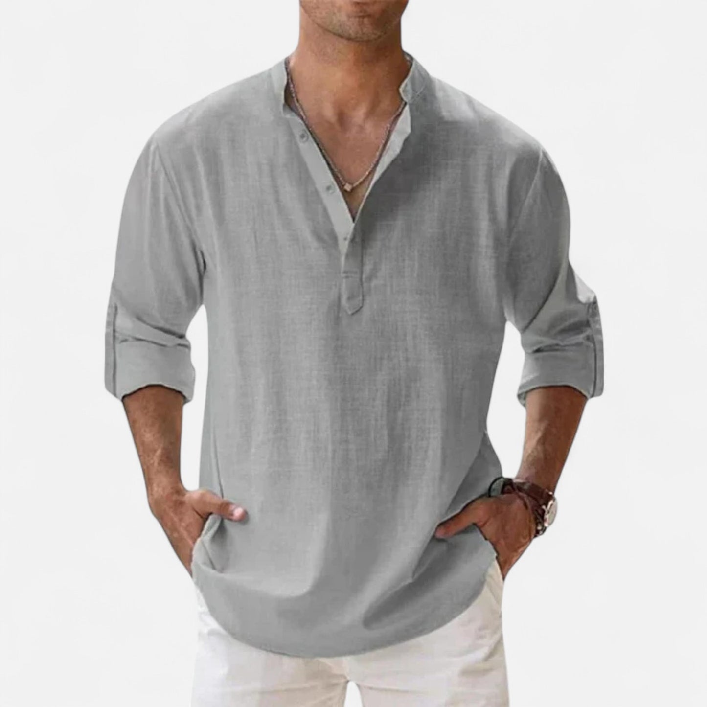 Elanclo | Men’s Heritage Polo in Breathable Linen