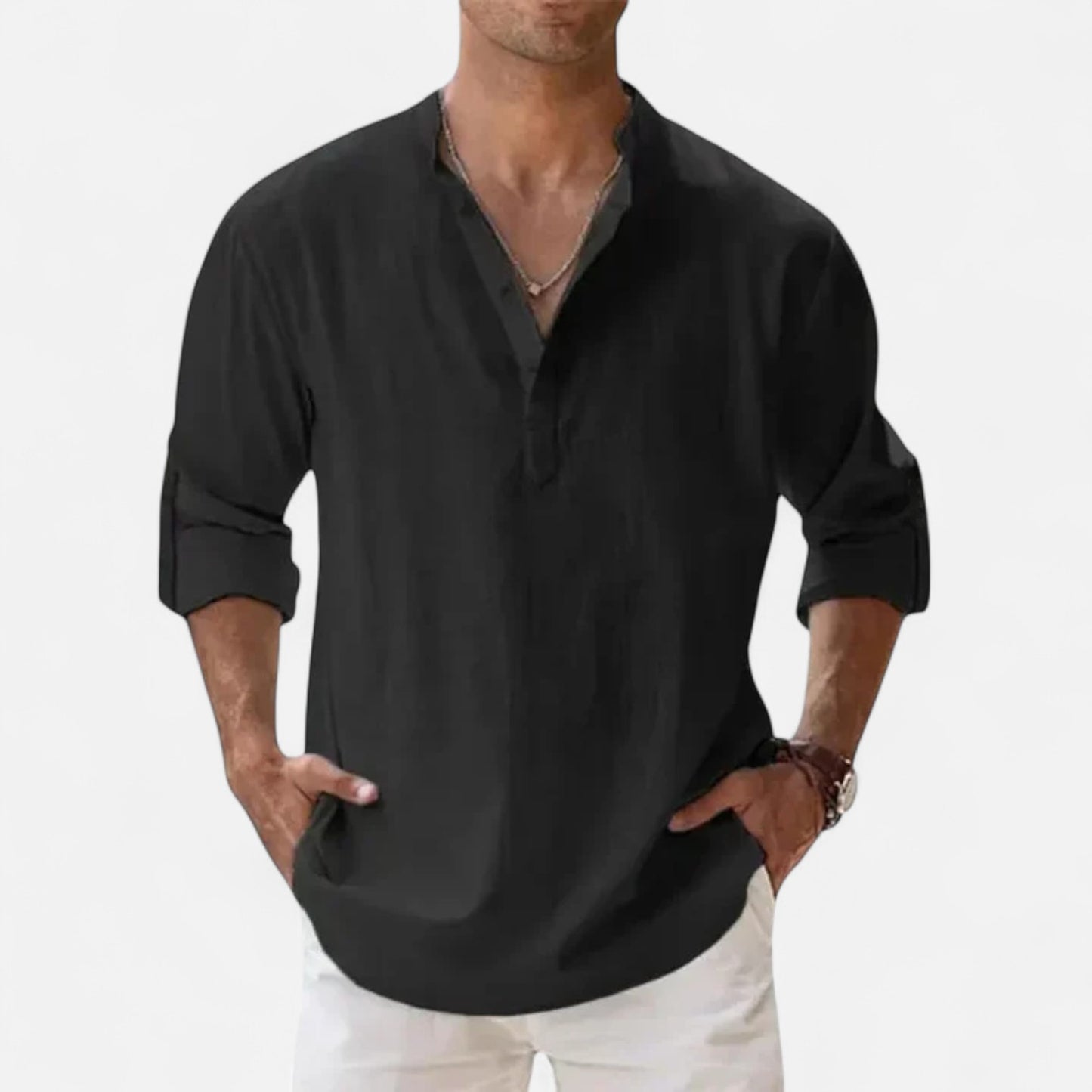 Elanclo | Men’s Heritage Polo in Breathable Linen