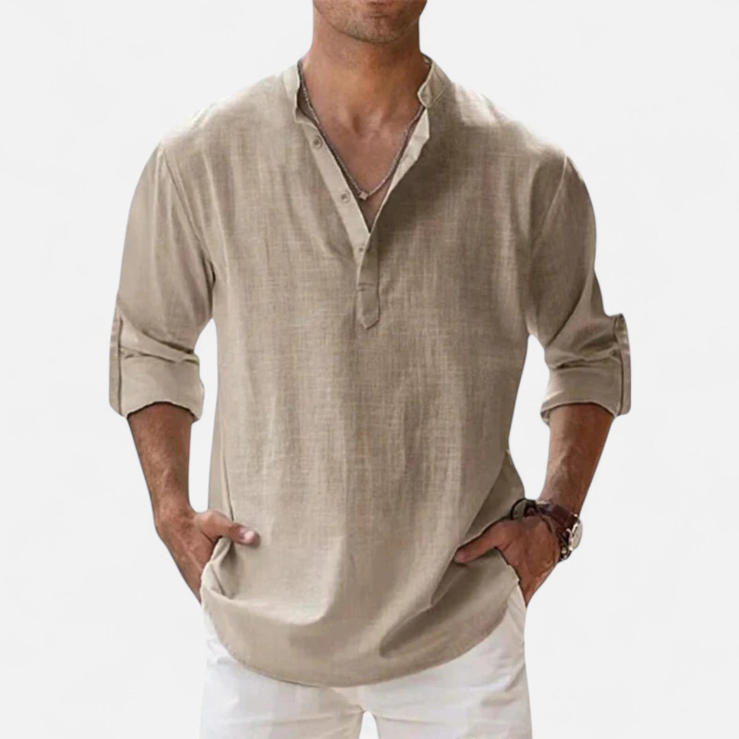 Elanclo | Men’s Heritage Polo in Breathable Linen