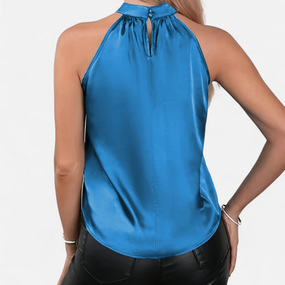 Elanclo | Women’s Halter Blouse – Riviera Satin Classic