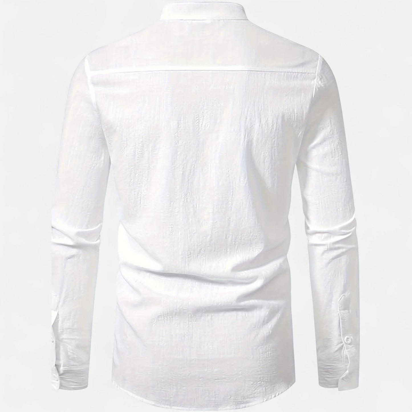 Elanclo | Men’s Linen Henley – Heritage Collarless Style