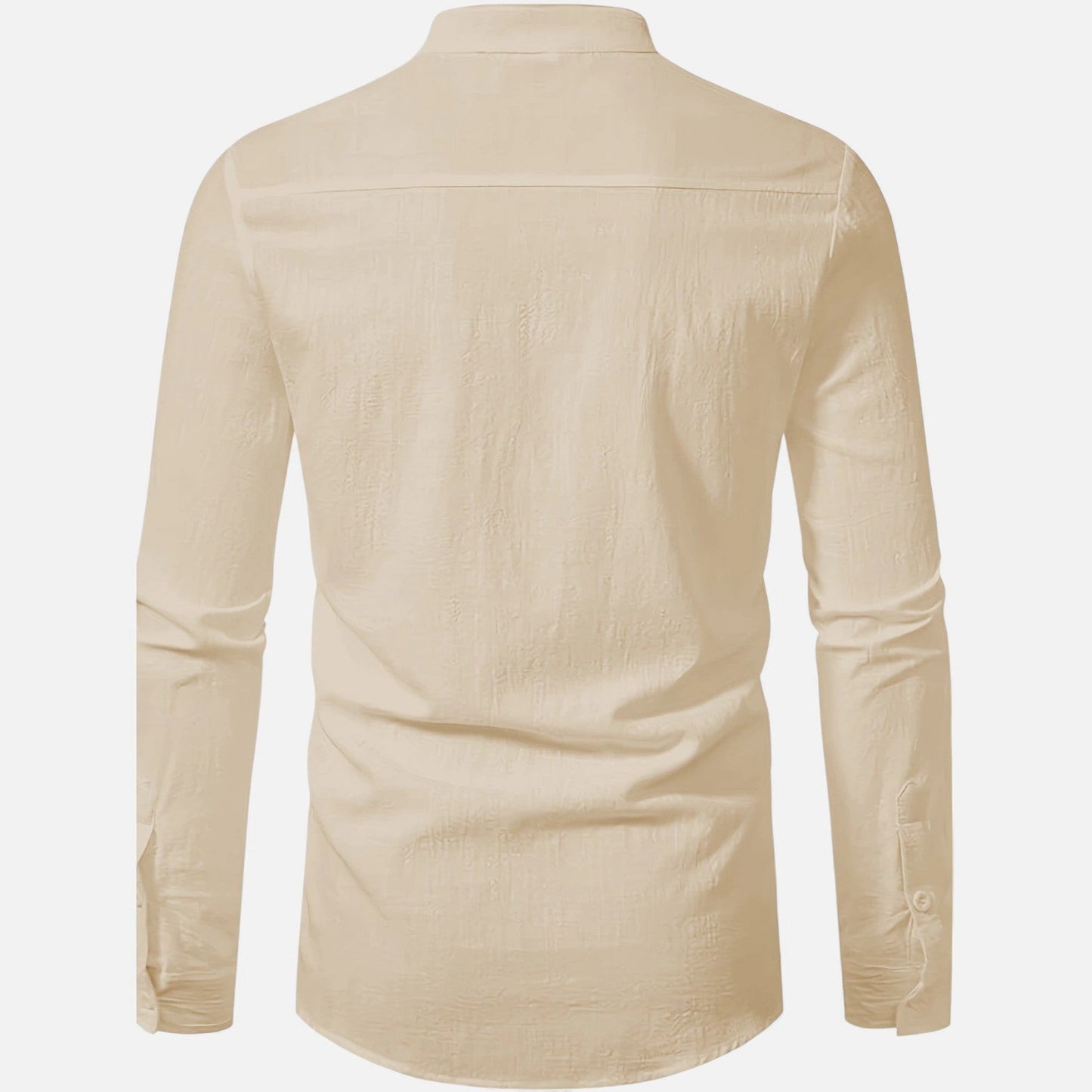 Elanclo | Men’s Linen Henley – Heritage Collarless Style