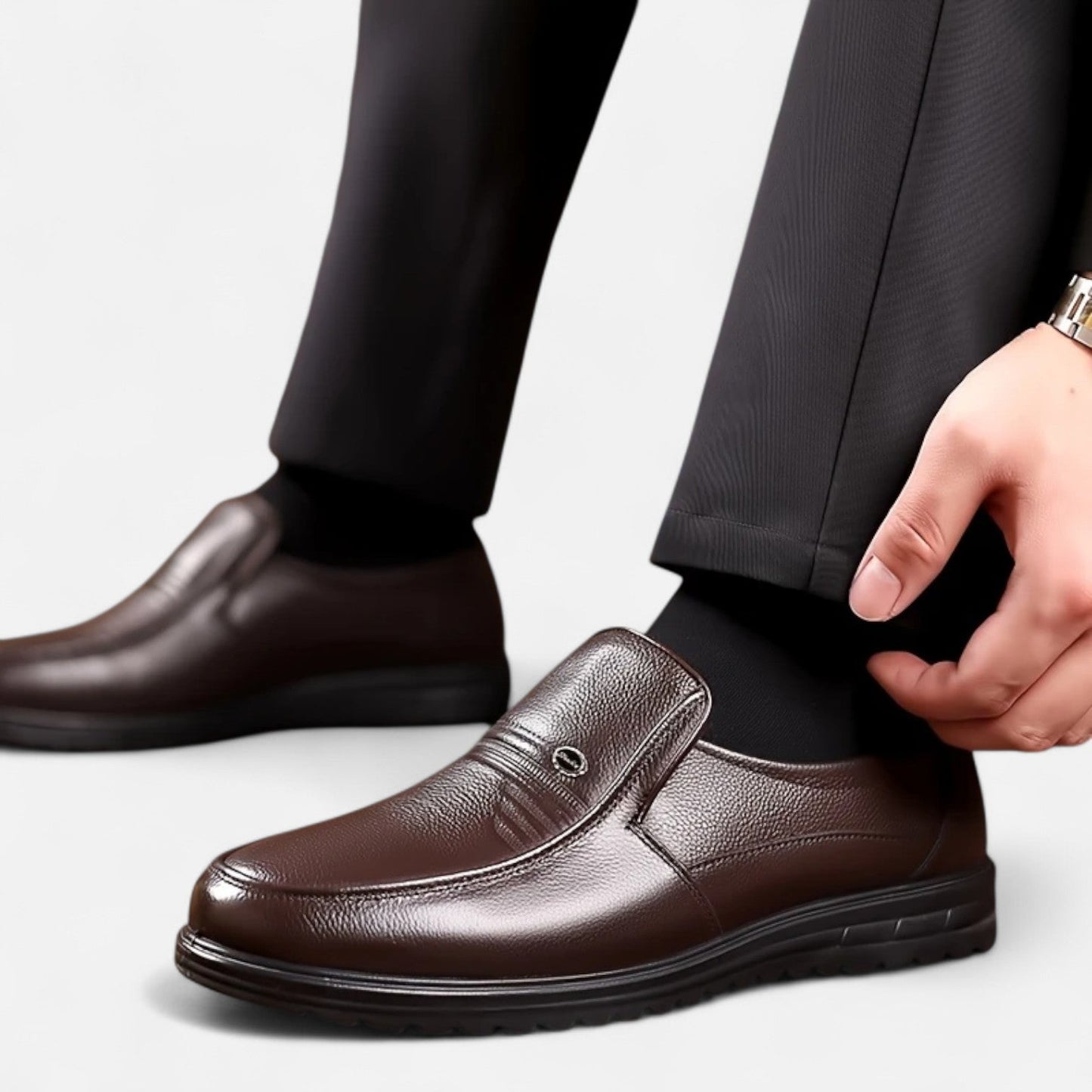 Elanclo | Men’s Leather Loafers – Ivy Slip-On Elegance