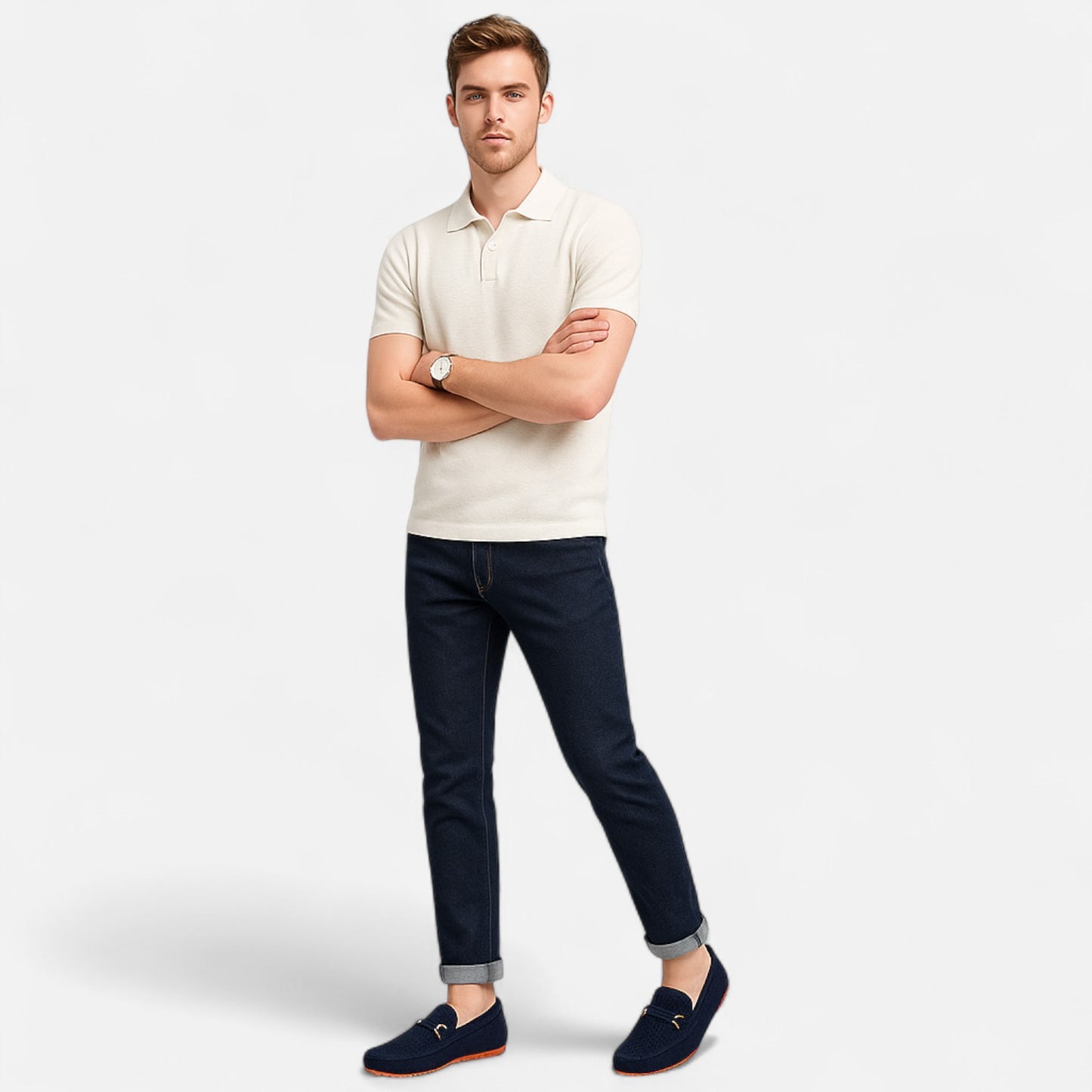 Elanclo | Men’s Perforated Suede Riviera Loafers