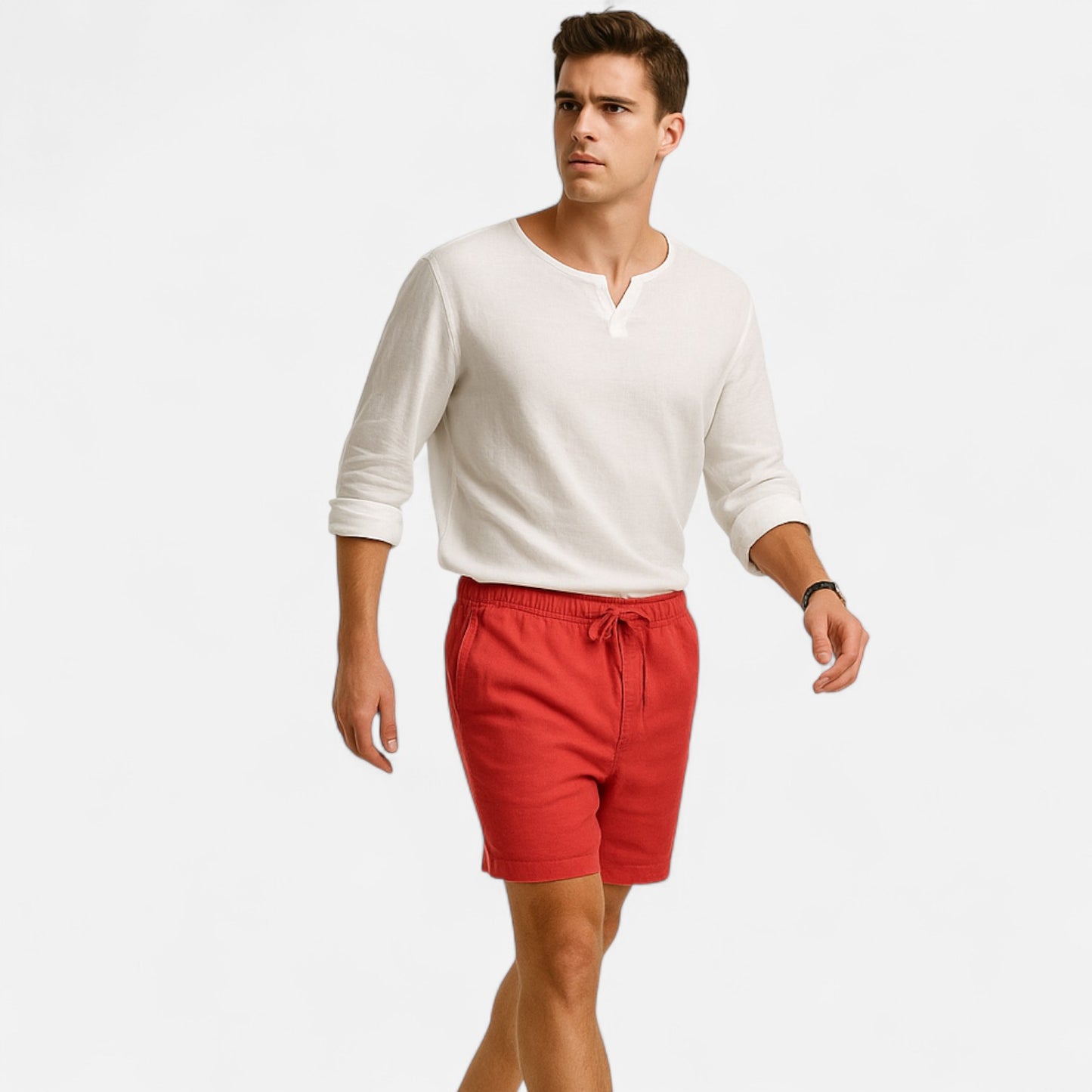 Elanclo | Men’s Lightweight Linen-Cotton Shorts