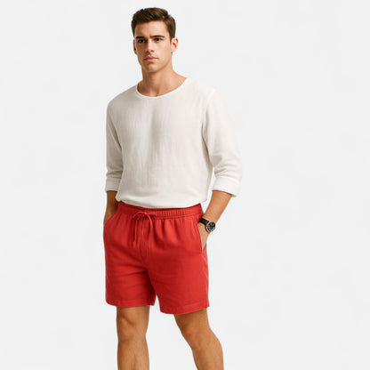 Elanclo | Men’s Lightweight Linen-Cotton Shorts