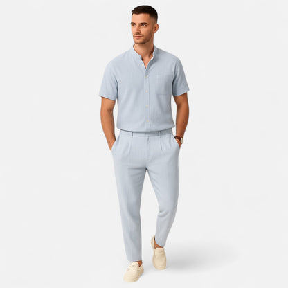 Elanclo | Men’s Classic Straight-Leg Linen Trousers