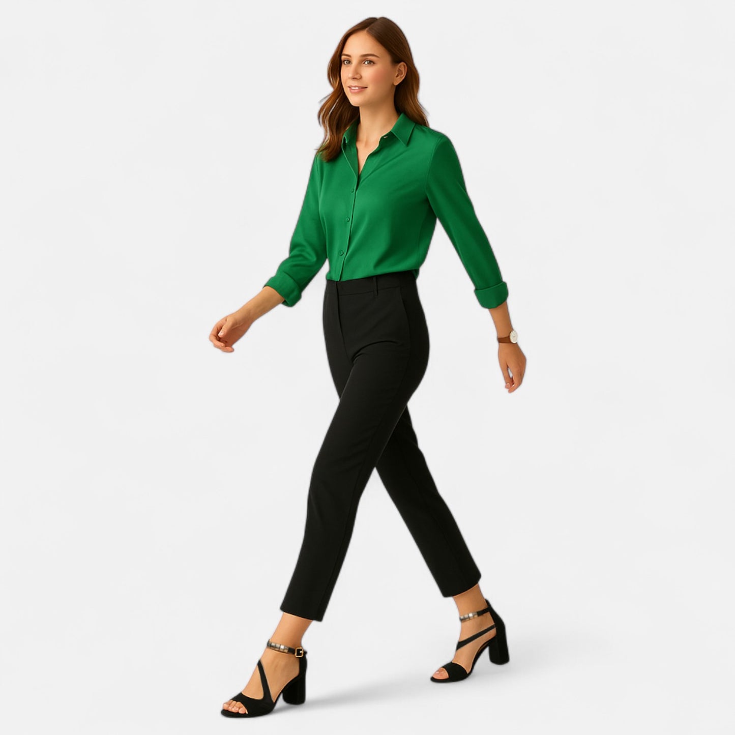 Elanclo | Women’s Cross-Strap Suede Comfort Heels