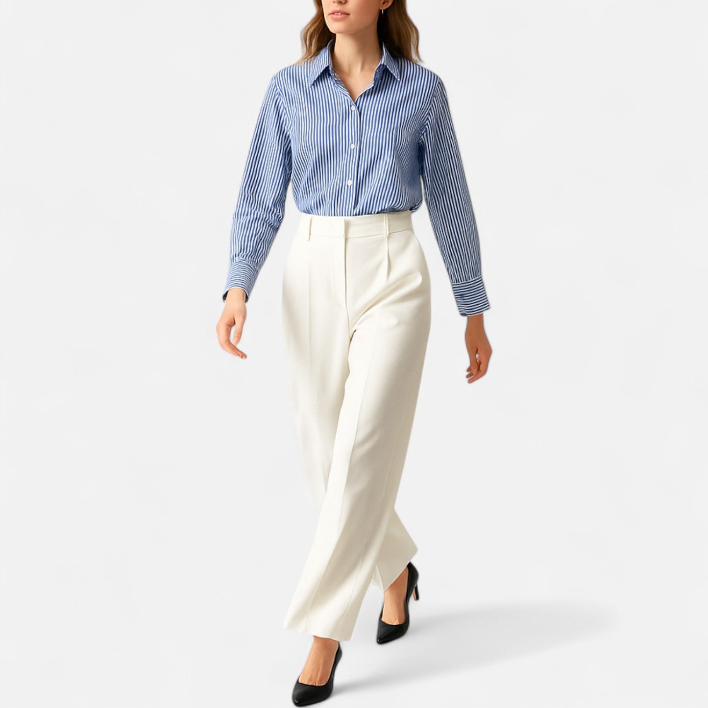 Elanclo | Women’s Heritage Stripe Button-Up Blouse