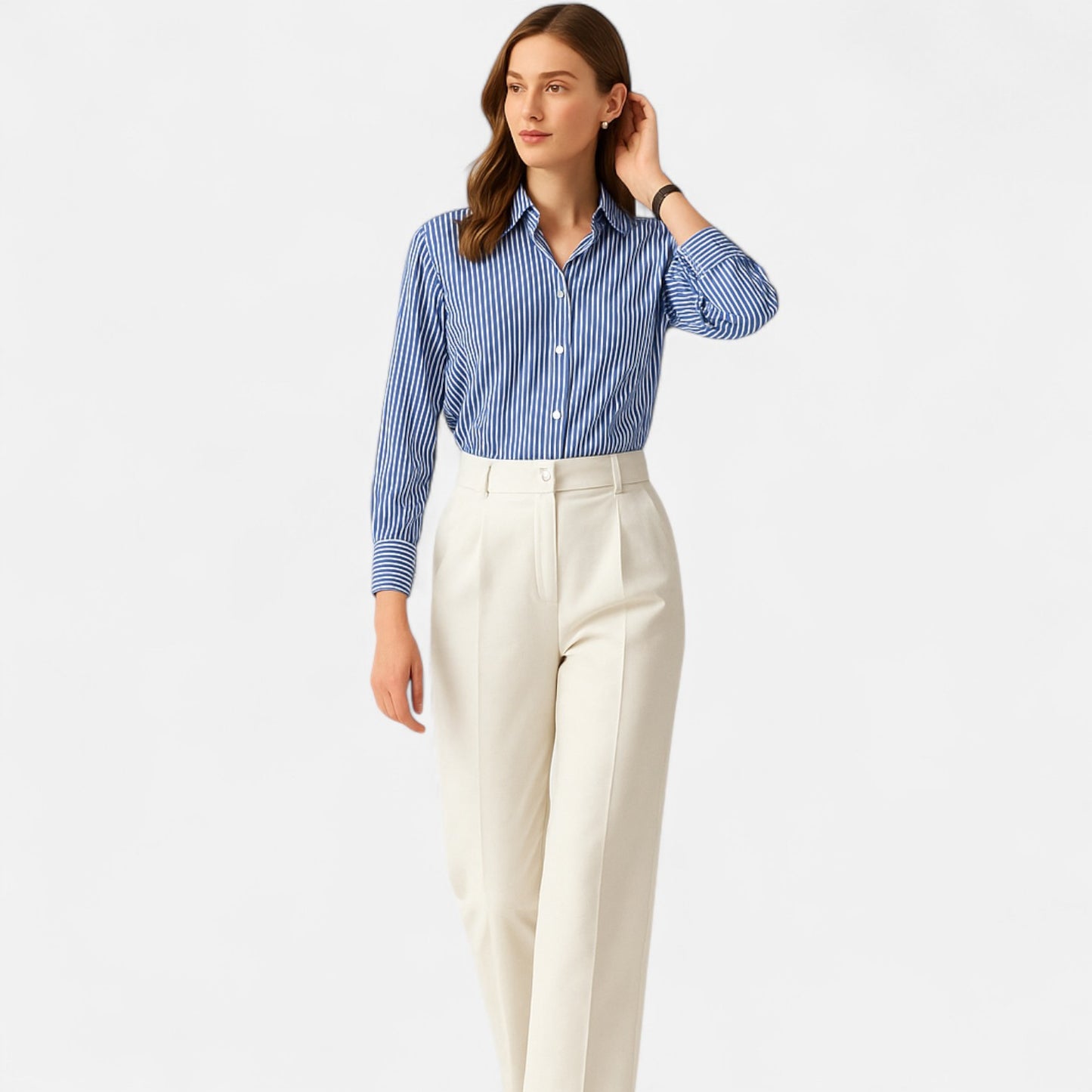Elanclo | Women’s Heritage Stripe Button-Up Blouse