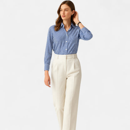 Elanclo | Women’s Heritage Stripe Button-Up Blouse