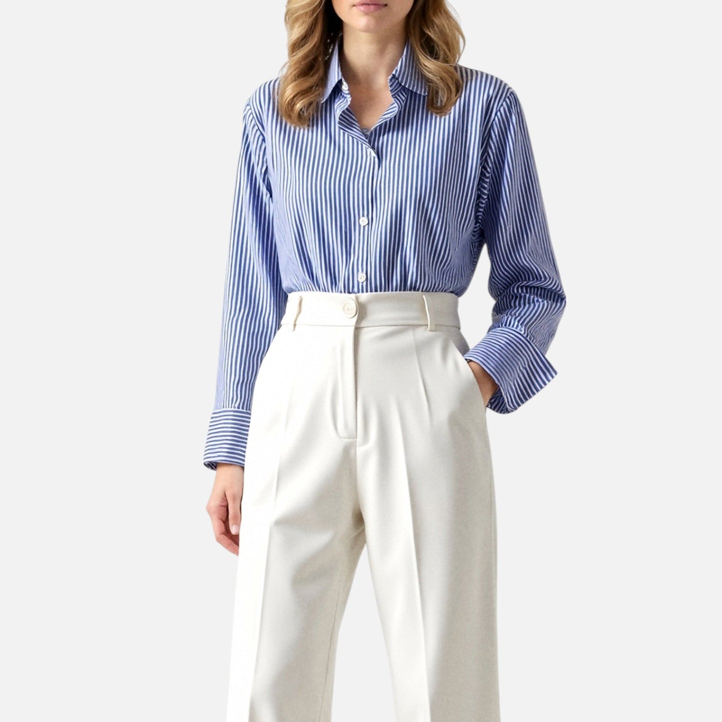 Elanclo | Women’s Heritage Stripe Button-Up Blouse