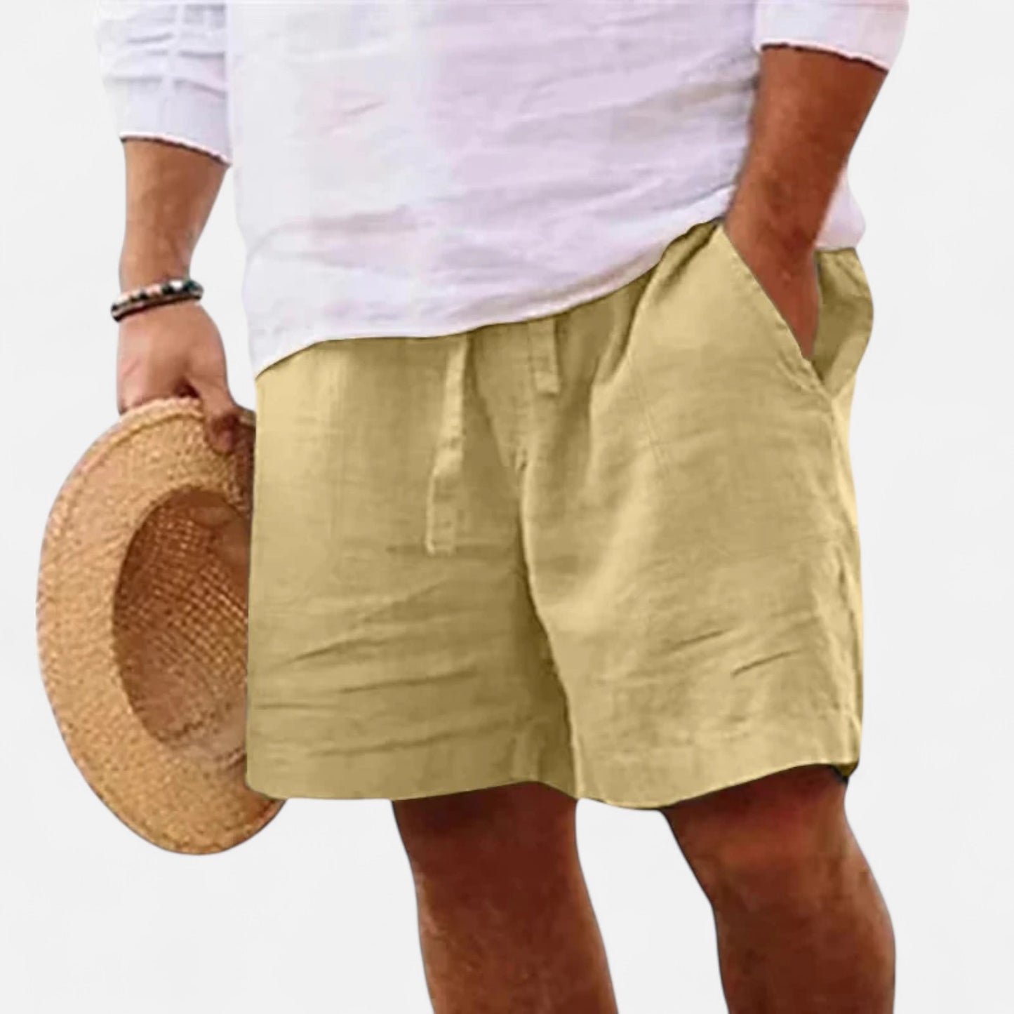 Elanclo | Men’s Lightweight Linen-Cotton Shorts