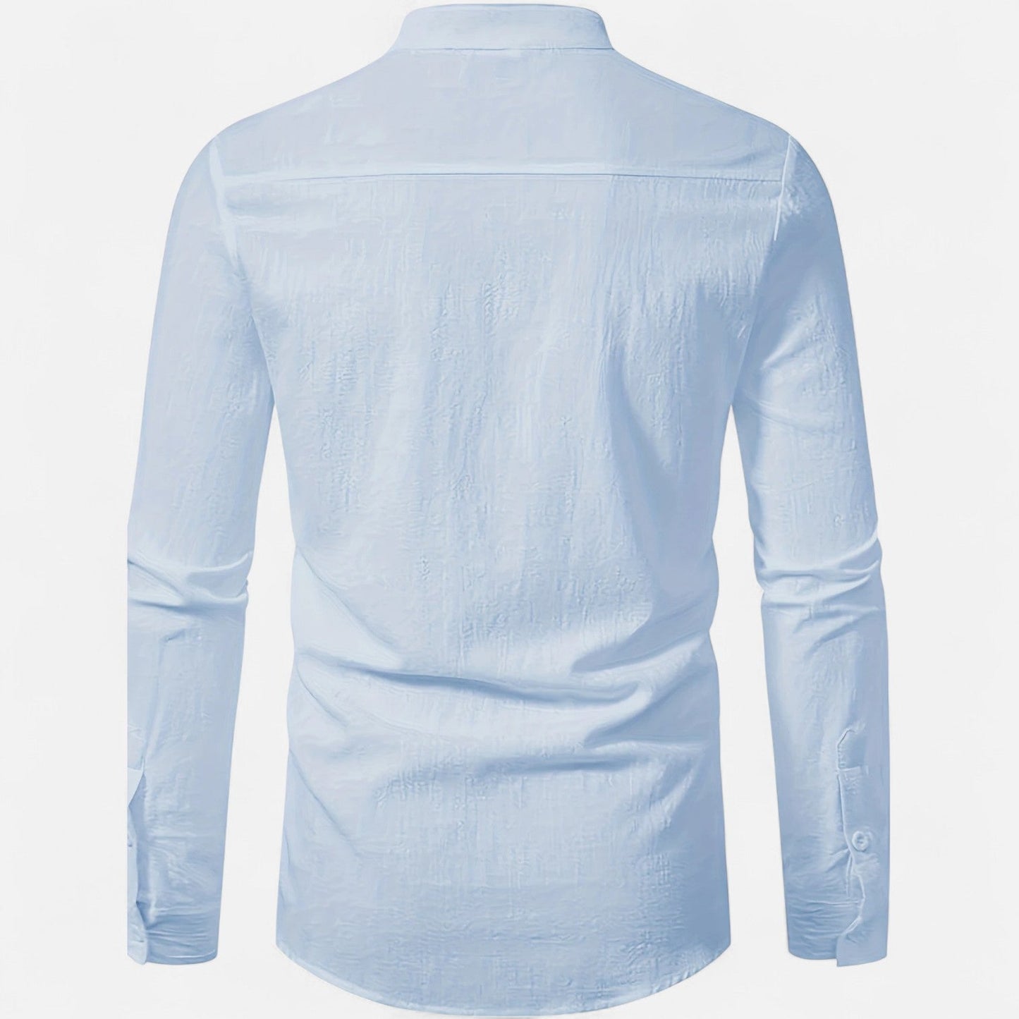 Elanclo | Men’s Linen Henley – Heritage Collarless Style
