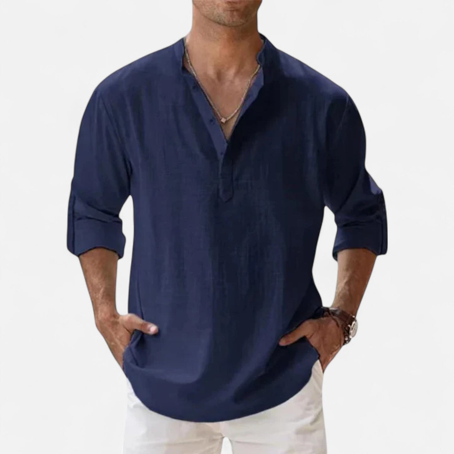Elanclo | Men’s Heritage Polo in Breathable Linen