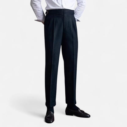 Elanclo | Men’s High-Waisted Wool Blend Trousers