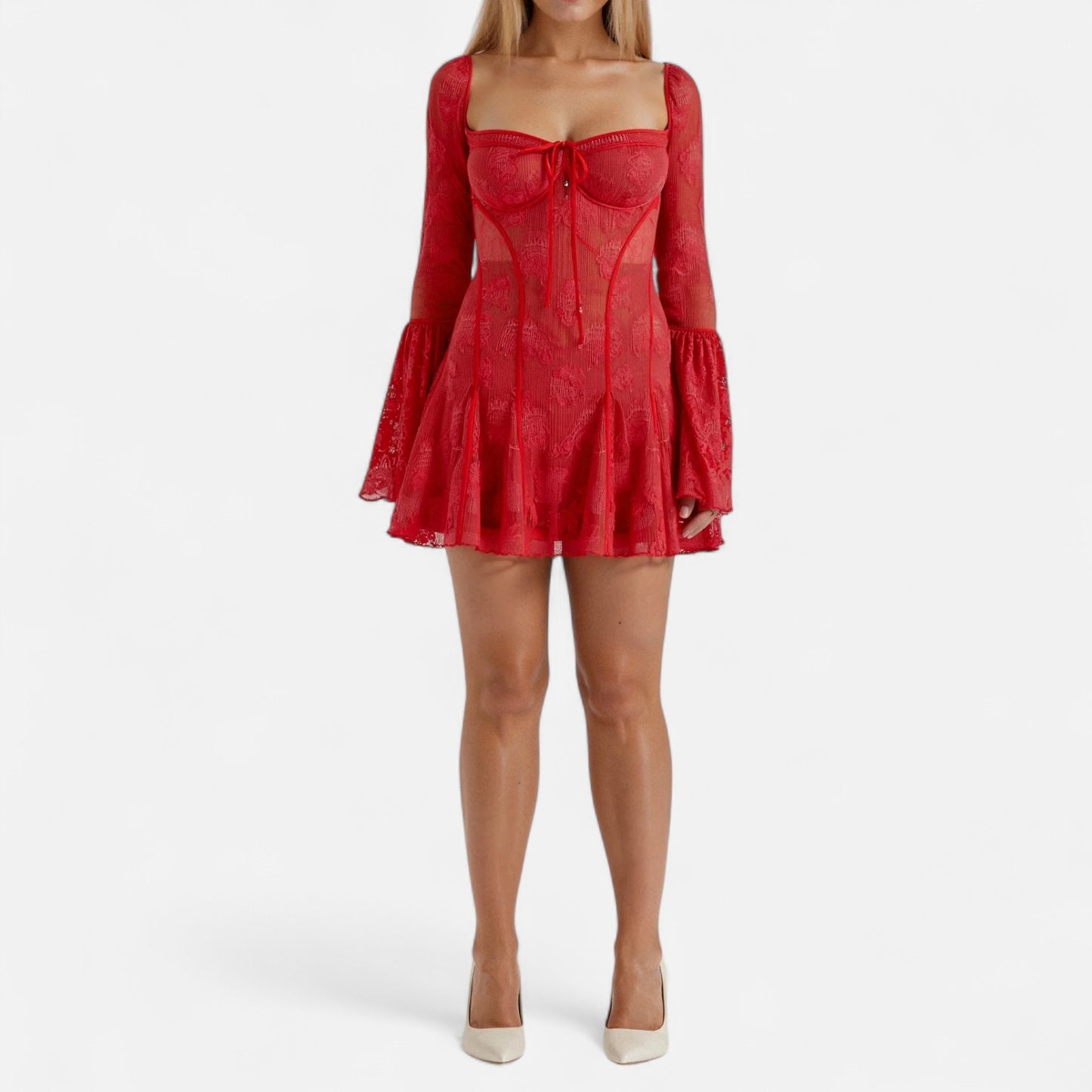 Elanclo | Women’s Lace Corset Mini Dress