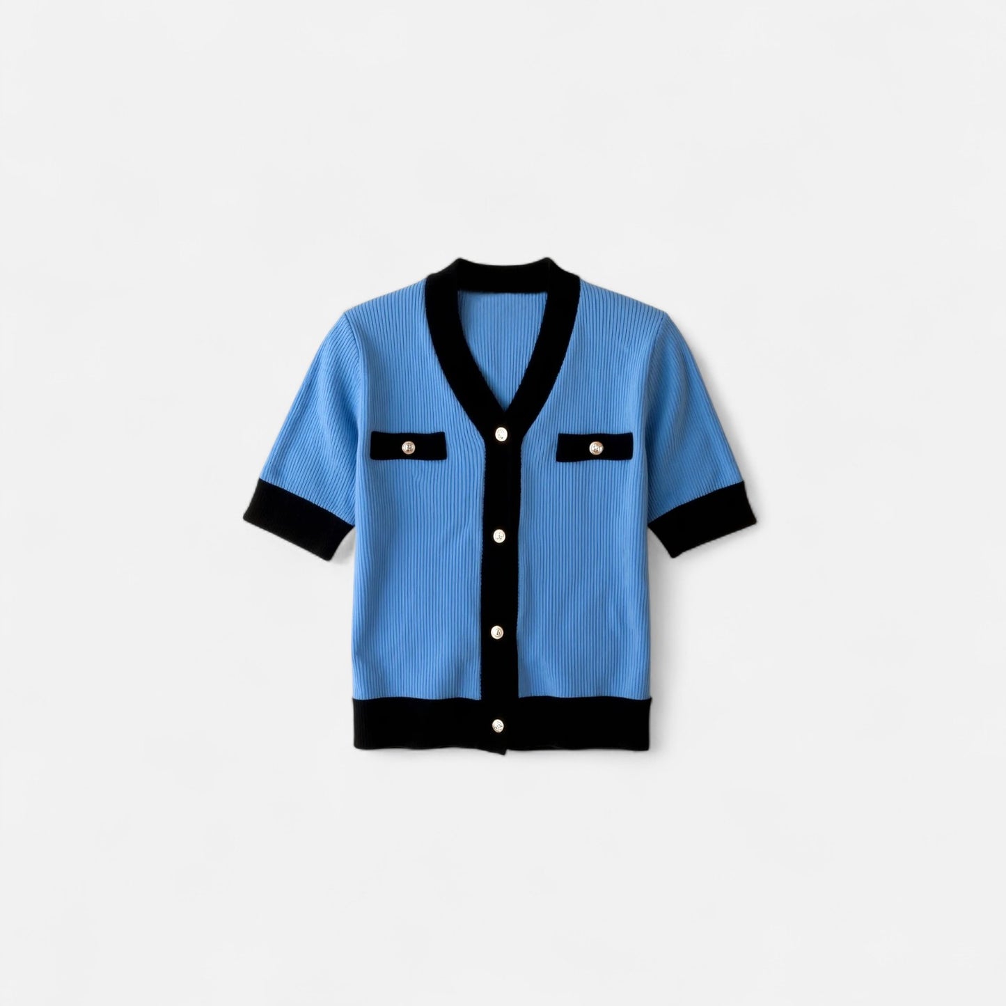 Elanclo | Women’s Cropped Contrast Knit Top