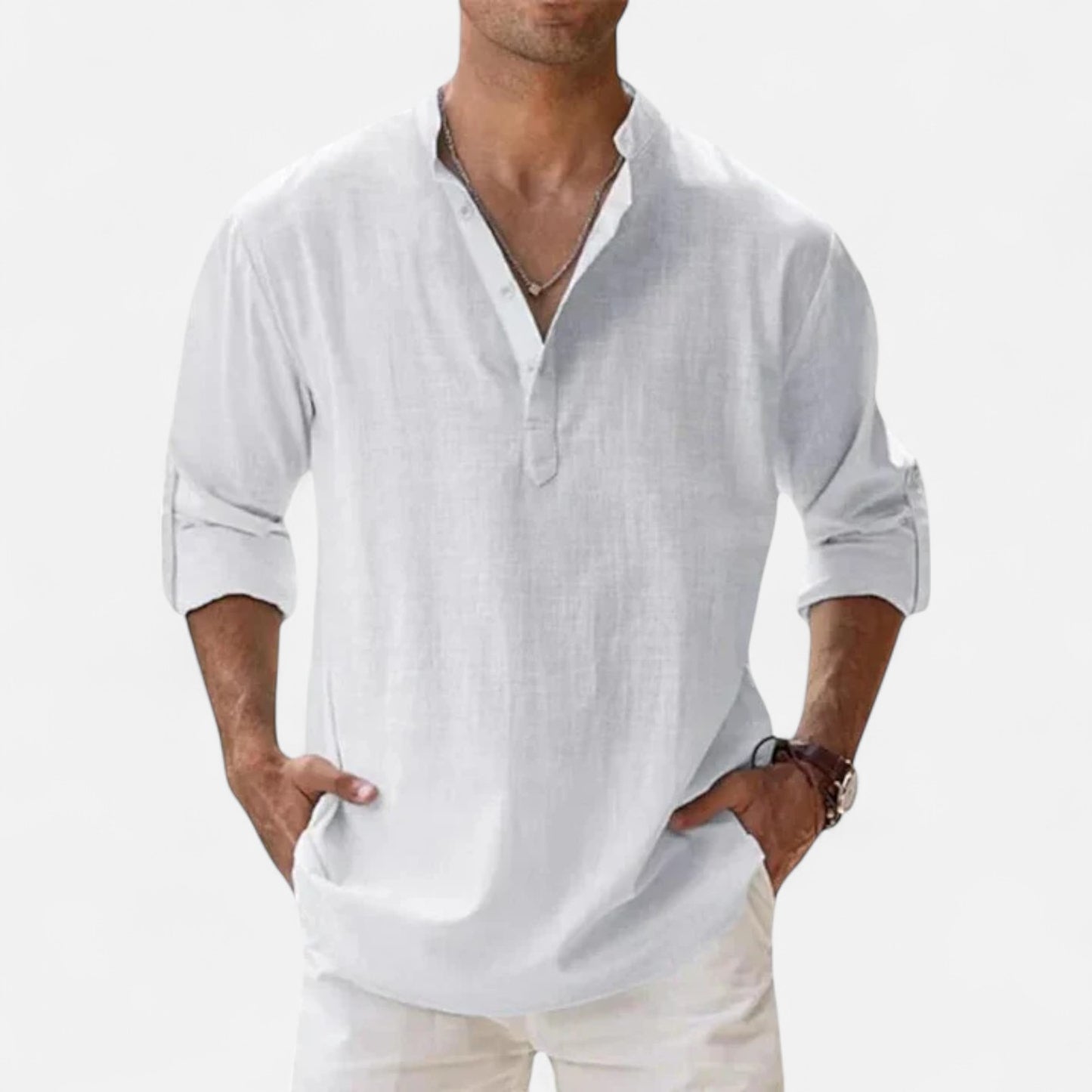 Elanclo | Men’s Heritage Polo in Breathable Linen