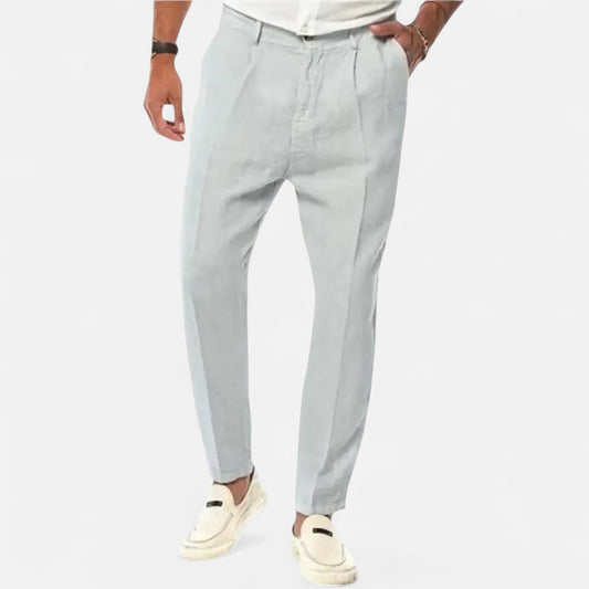 Elanclo | Men’s Classic Straight-Leg Linen Trousers
