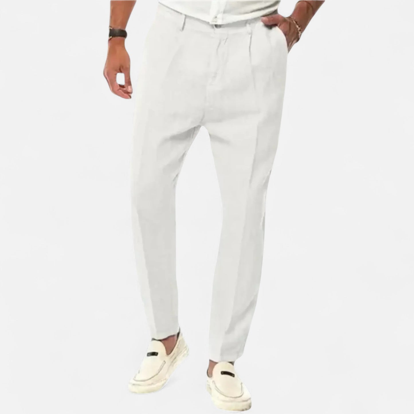 Elanclo | Men’s Classic Straight-Leg Linen Trousers