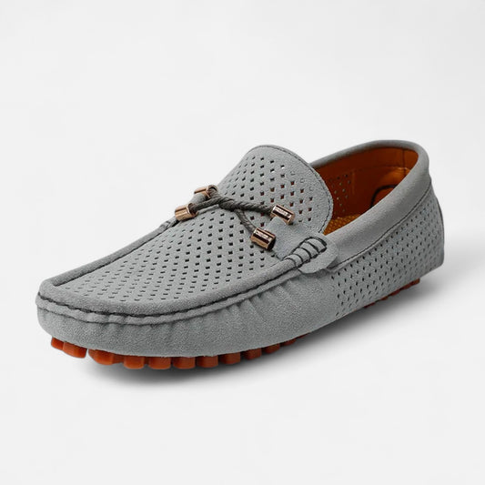Elanclo | Men’s Perforated Suede Riviera Loafers