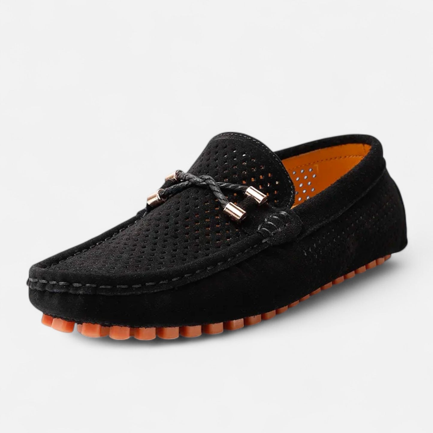 Elanclo | Men’s Perforated Suede Riviera Loafers
