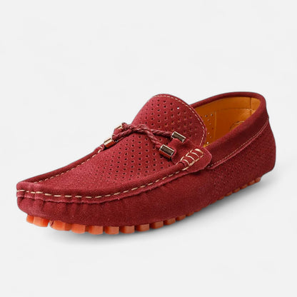 Elanclo | Men’s Perforated Suede Riviera Loafers