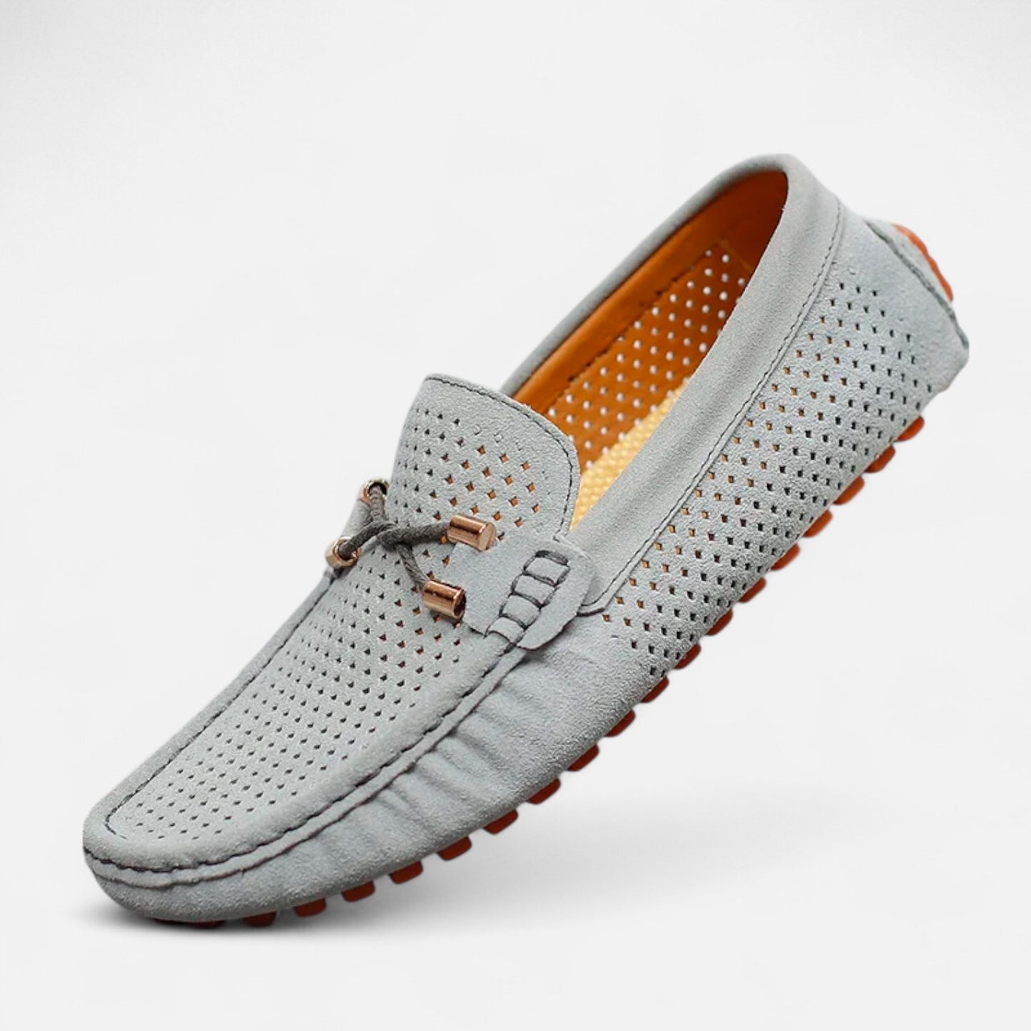 Elanclo | Men’s Perforated Suede Riviera Loafers