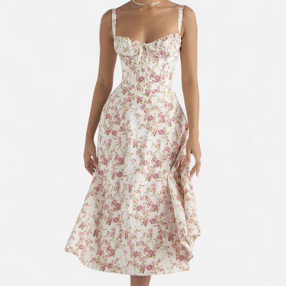 Elanclo | Women’s Vintage Bloom Bustier Dress