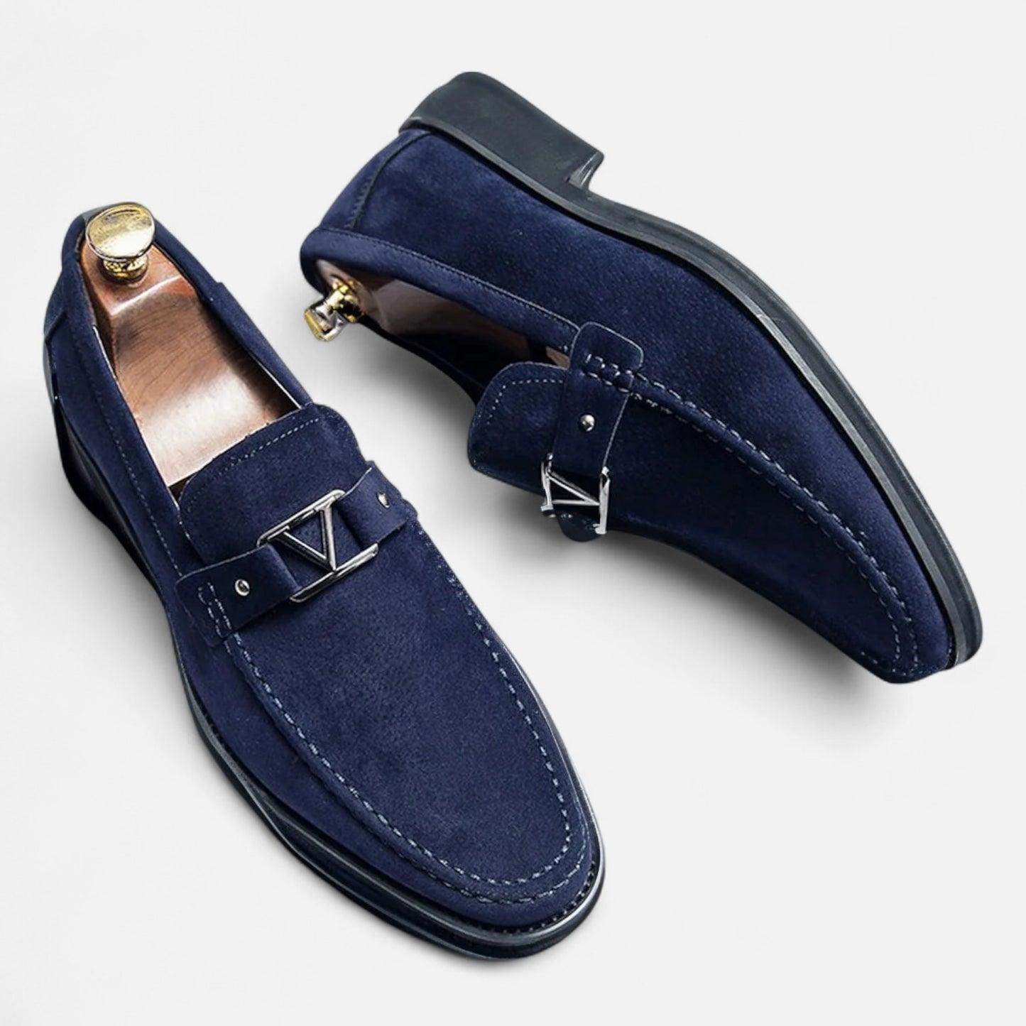 Elanclo | Men’s Buckled Suede Classic Loafers