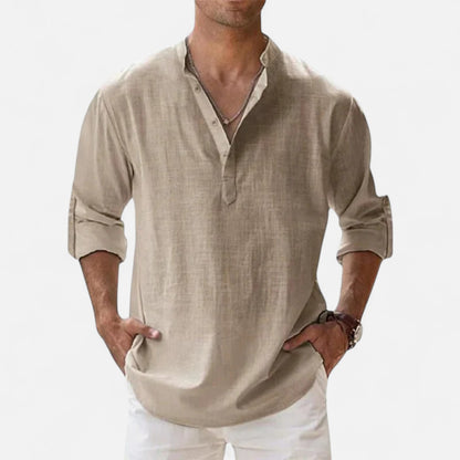Elanclo | Men’s Heritage Polo in Breathable Linen