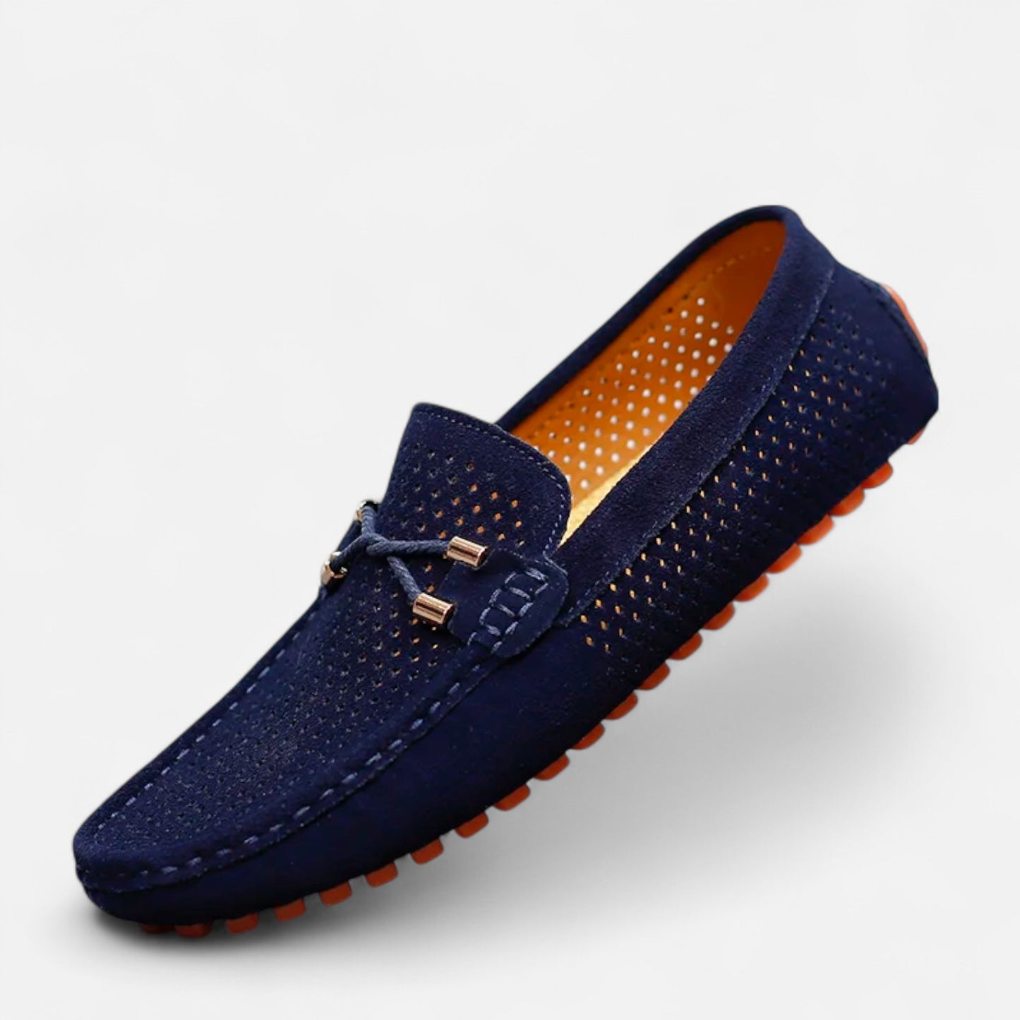 Elanclo | Men’s Perforated Suede Riviera Loafers