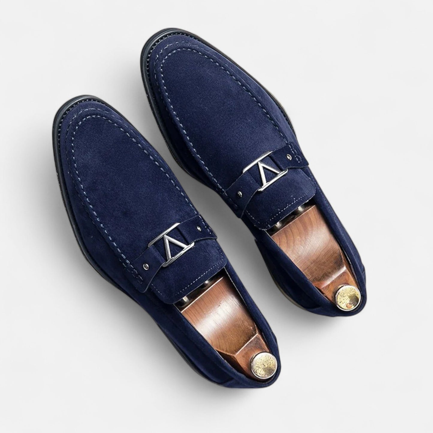 Elanclo | Men’s Buckled Suede Classic Loafers