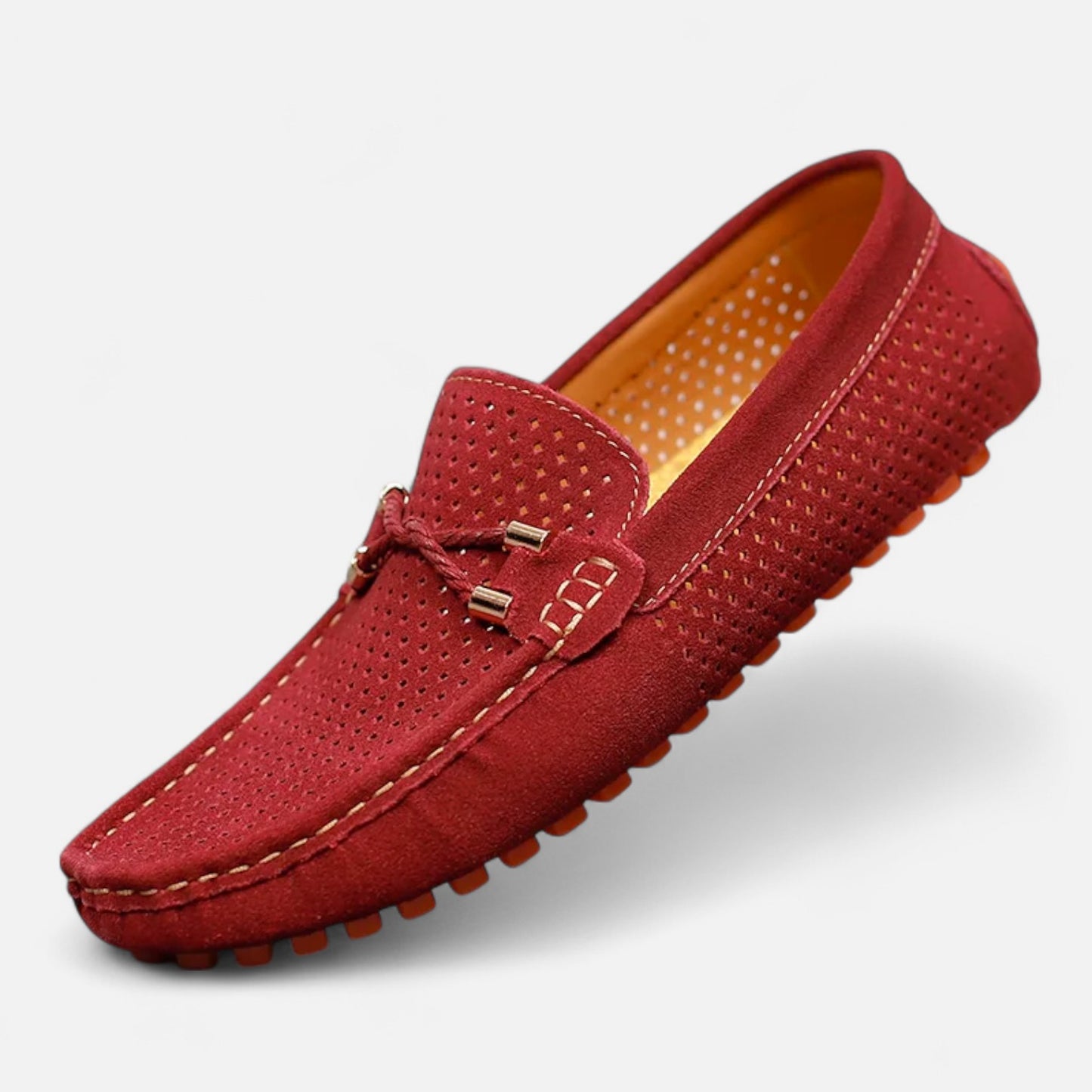Elanclo | Men’s Perforated Suede Riviera Loafers