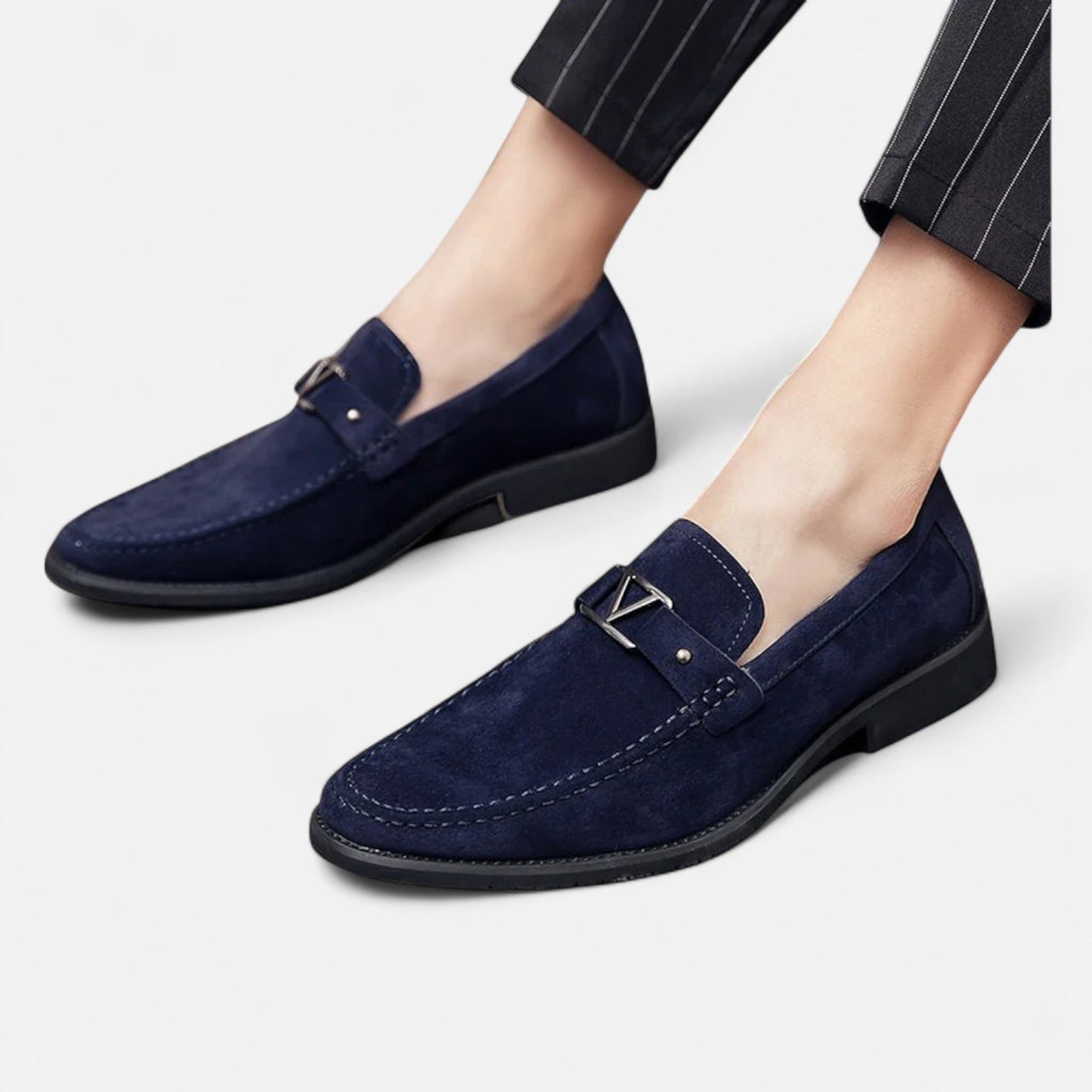 Elanclo | Men’s Buckled Suede Classic Loafers