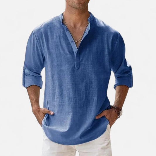 Elanclo | Men’s Heritage Polo in Breathable Linen