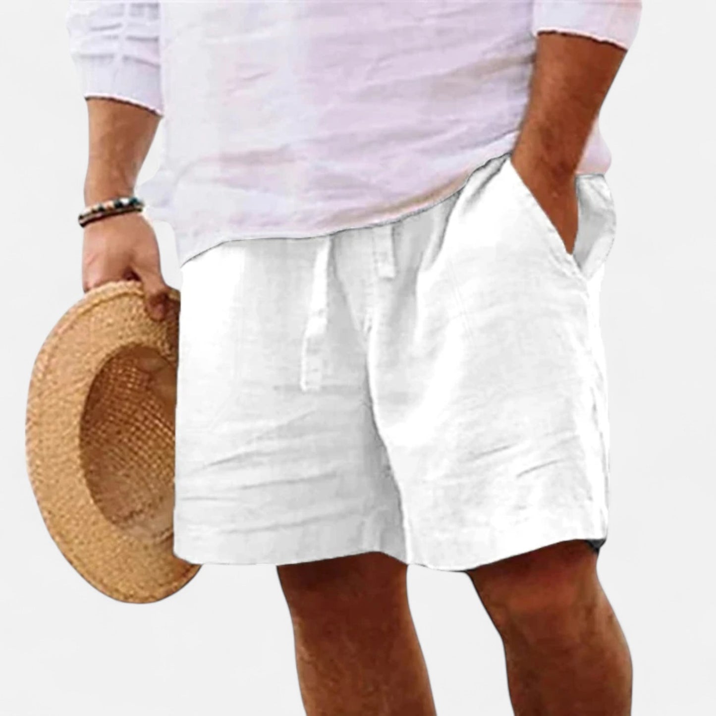 Elanclo | Men’s Lightweight Linen-Cotton Shorts